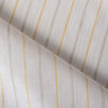 Sunshine yellow and earthy striped linen fabric, ideal for vibrant and comfortable clothing creations.