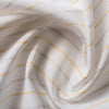 Sunshine yellow and earthy striped linen fabric, ideal for vibrant and comfortable clothing creations.