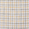 Country Lane Plaid Linen Fabric featuring moss green, light yellow, and brown threads on a cream background, ideal for creating small-scale, fine plaid garments.