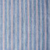 Classic Country Blue Stripe Linen Fabric with thicker cornflower blue and thinner white stripes, complemented by light red and dark blue hairline stripes.