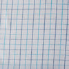 Summer Blues Check 100% Linen Fabric featuring fine blue checks on a white background, ideal for a variety of summer garments