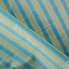 Aqua & Green Striped Linen Blend Fabric. Lightweight linen-cotton blend fabric with green and blue stripes, ideal for comfortable and stylish clothing and home décor