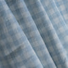 Pale Blue Gingham Extra Wide 100% Linen Fabric with 1.25cm pale blue and white checks, 280cm width.