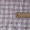 Lilac Gingham Extra Wide 100% Linen Fabric with 1.25cm Light Lilac and White Checks