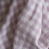 Lilac Gingham Extra Wide 100% Linen Fabric with 1.25cm Light Lilac and White Checks