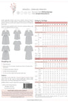 Versatile Darling Ranges dress and blouse pattern with deep v-neck, high waistline, and multiple sleeve lengths, suitable for a range of fabrics and styles.