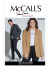 McCall's Sewing Pattern M7818 for a unisex lined jacket with notched collar and back slits, designed by Melissa Watson.