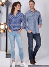 McCall's Sewing Pattern M7980 for versatile misses’ and men’s shirts with timeless designs.