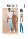 McCall's Sewing Pattern M8264 for men’s shorts and pants, featuring versatile styles like Bermuda shorts, tapered utility pants, and slim-leg slacks with pocket options.