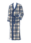 McCall's Sewing Pattern M8443 for men’s sleepwear, featuring a wrap robe, nightshirt, top, and pull-on pants and shorts.