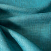 Aquamarine Fizz 100% Linen Fabric, showcasing the interplay of aqua and deep green threads with a natural, non-sheer texture