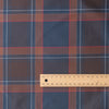 Classic Navy and Brown Plaid Giza Cotton Blend