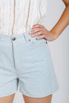 Image of the Dawn Jeans Sewing Pattern showcasing four styles: tapered leg, straight leg, wide leg, and jean shorts, with high rise and classic jeans details.