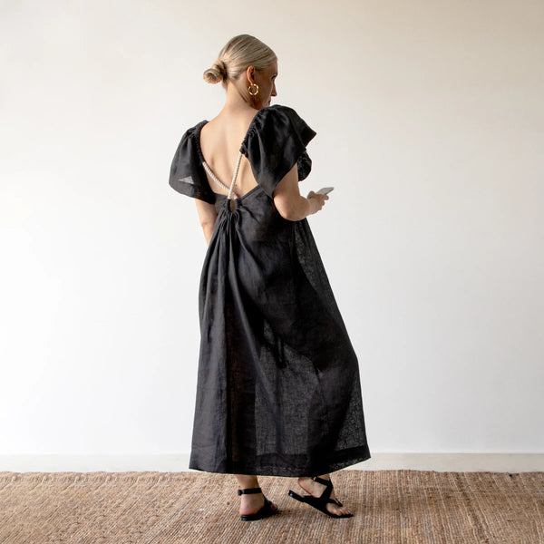 Ether Dress Sewing Pattern – voluminous gathered dress with rope-tie detail