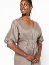 Harry Woven Top and Dress Sewing Pattern with elastic features and dolman sleeves