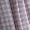 Lilac Gingham Extra Wide 100% Linen Fabric with 1.25cm Light Lilac and White Checks