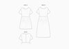 line drawing of Fawn Dress Set Sewing Pattern - Versatile Dresses with Pockets in Two Bodice Styles