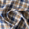 Lightweight Multi Colour Plaid 100% Linen Fabric with a soft handle and fine drape, perfect for stylish and comfortable creations