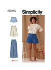 Simplicity Sewing Pattern S9955 for Misses' Pleated Shorts and Wide-Leg Pants