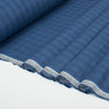 Country Blue Check 100% Linen Fabric